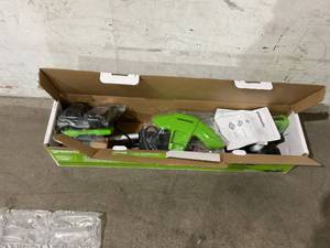 lot 39 image: Greenworks 48V (2 x 24V) 16 Brushless Cordless String Trimmer with 2-4.0Ah USB Batteries and Dual Port Rapid Charger