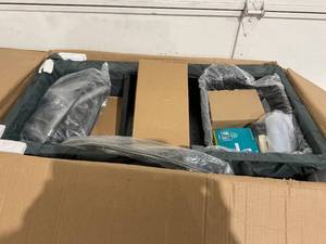 lot 55 image: Waterfall Kitchen Sink with Accessories - Black Stainless Steel