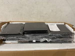 lot 557 image: Somdot 8-Drawer 4-Tier Dresser with Removable Fabric Bins - BlackRustic Brown