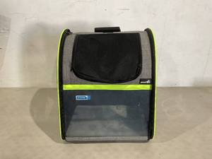 lot 526 image: Pecute Grey Expandable Pet Carrier Backpack with Breathable Mesh