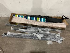 lot 81 image: SUPERJARE 12FT Double Hammock with Stand - Dark Cyan