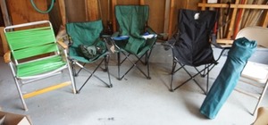 lot 34 image: Outdoor Furniture Pack n Carry Chairs Folding Chairs Etc.
