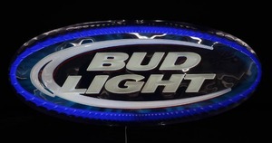 lot 2 image: BUD LIGHT BAR SIGN