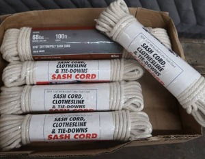 lot 60 image: NEW COTTON SASH CORD  TIE DOWNS  CLOTHESLINE