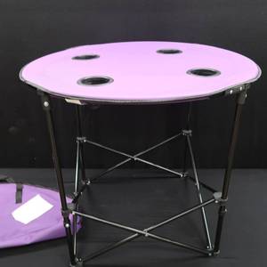 lot 69 image: NEW MYSTIC TAILGATE FOLDING POP UP TABLE  CHAIRS