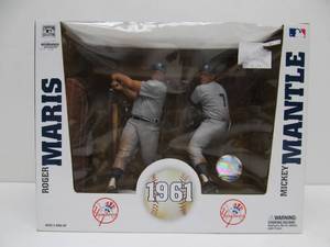 lot 15 image: New in Box Mantle & Maris 1961 Baseball Figure Set by McFarlane