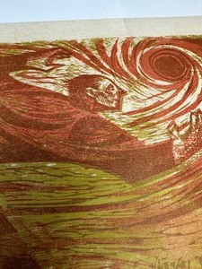 lot 39 image: Orig Mid Century 1950s Woodcut Print by MN Artist Dorothy Divers 