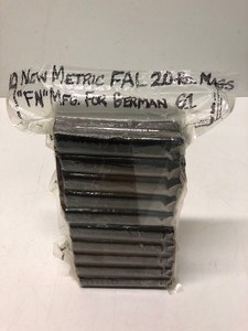 lot 53 image: Lot of 10 NOS Vintage New Metric FAL 20 Round Magazines