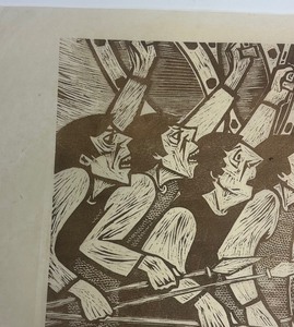 lot 38 image: Orig Mid Century 1950s Woodcut Print by MN Artist Dorothy Divers 