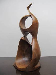 lot 128 image: Excellent Carved Wood Sculpture by Luis Potosi