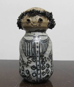 lot 130 image: Small Scandinavian Art Pottery Figural Vase