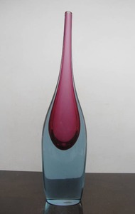 lot 158 image: Exceptional Large Original Archimede Seguso Murano Sommerso Glass Vase