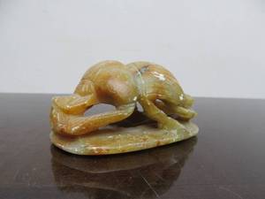 lot 162 image: Old Genuine Stone Carved Large Stone Egyptian Scarab Carving