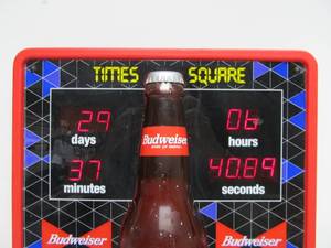 lot 112 image: Working BUDWEISER Times Square Countdown Digital Clock Sign