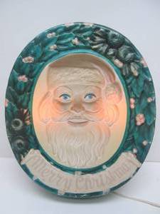 lot 192 image: Old Vintage Illuminated Santa Claus Christmas Display wOriginal Box