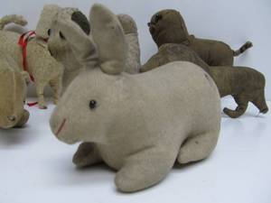 lot 195 image: Group of Early Plush Animals & Pull Toys 