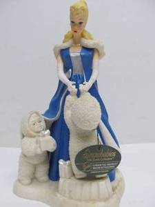 lot 196 image: Barbie Snowbabies Figurine- Under The Midnight Moon with Barbie