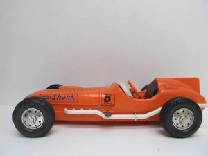 lot 203 image: LARGE Vintage Remco Shark Tether Race Car
