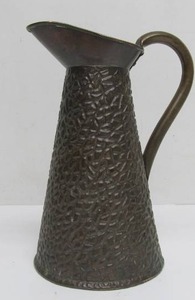 lot 280 image: Antique Hammered Copper Pitcher