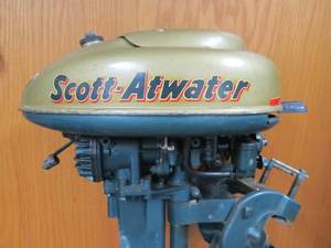 lot 282 image: Excellent Barely Used Vintage 3.6 HP Scott Atwater Outboard Motor