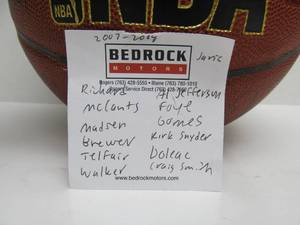 lot 305 image: 2007-2008 Minnesota Timberwolves Team Signed Basketball