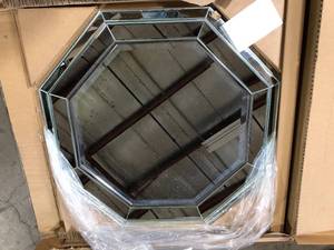 lot 5 image: Home Decorators Collection Medium Octagonal Silver Beveled Glass Classic Accent Mirror (31 in. H x 31 in. W)  Customer Returns See Pictures