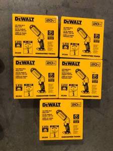 lot 8 image: Lot of DEWALT 20V MAX Cordless LED Hand Held Area Light  Customer Returns See Pictures