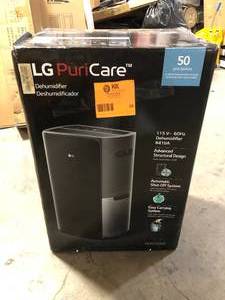 lot 30 image: LG PuriCare 50-Pint Dehumidifier with Clear Bucket with Handle Customer Returns See Pictures