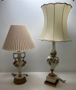 lot 3 image: Two Ornate Mid-Century Table Lamps