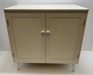 lot 12 image: Antique Two Door Wood Hutch 30W x 30T x 17D