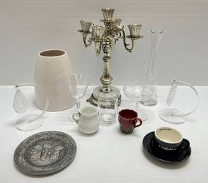 lot 76 image: Misc. Vintage Items Including Marble Base Candle Holder & More