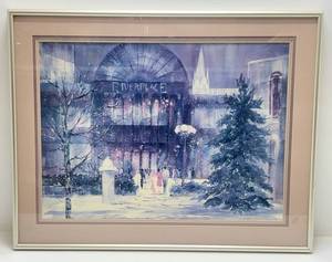 lot 82 image: Lou Roman Riverplace Limited Edition Print 691700 Framed Behind Glass 25 14 x 32