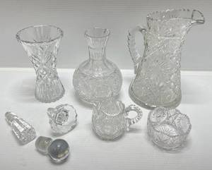 lot 98 image: Misc. Cut Glass Crystal (Some Have Chips)