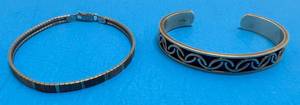 lot 133 image: Mexico 925 Silver (22.18 G) Braclet & 925 Italy Bracelet (8.25 G)  Approx Weight