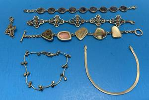 lot 141 image: Misc. Sterling Silver Bracelets (Two Need Repair) 58.90 Approx Weight