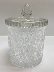 lot 200 image: Vintage Large Lead Crystal Cookie JarIce Bucket 7 x 6 12