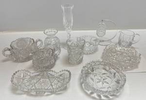lot 201 image: Misc. Cut Glass Crystal & More