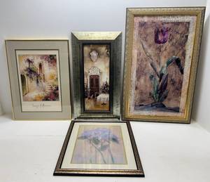 lot 207 image: Misc. Framed Floral Prints