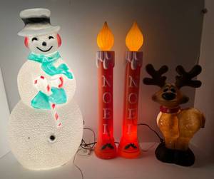 lot 222 image: Misc. Christmas Blow Molds