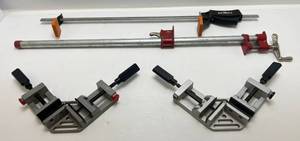 lot 237 image: Misc. Wood Clamps Including Wolfcraft Corner Clamps, 36 Pipe Clamp & 35 E-Z Hold II Clamp
