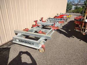 lot 8 image: Car Bench Frame Rack, Includes Towe...
