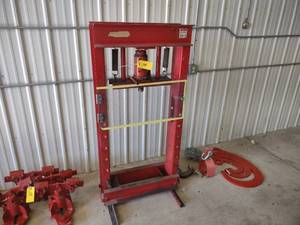 lot 14 image: H-Frame Press, 20 Ton Bottle Jack, ...
