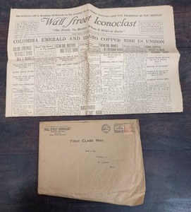 Wall Street Iconoclast Newspaper from August 5, 1926