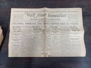 Wall Street Iconoclast Newspaper from August 5, 1926