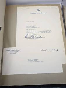 Autograph Book Filled with Collection of Signed Items and Correspondence Letters