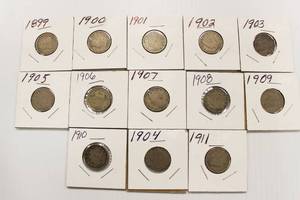 13 Liberty Head V - Back Nickels