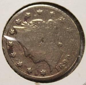 1890 Liberty Head V - Back Nickel