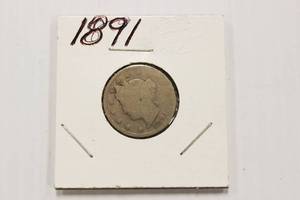 1891 Liberty Head V - Back Nickel