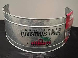 lot 137 image: NIP Holiday Time 27 Inch Metal  Tree Collar