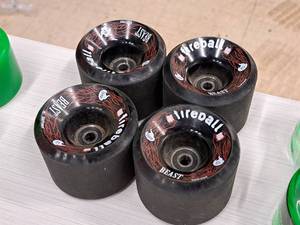 lot 207 image: Lot of (4) Fireball Beast 76mm Skateboard Wheels (New)